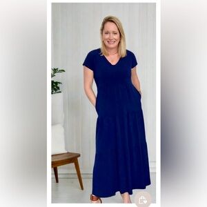 Dotty Black Maxi Dress